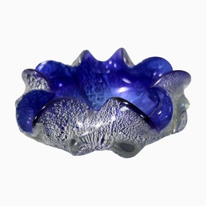 Vintage Ashtray in Blue Murano Glass