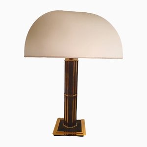 Art Deco Style Skyscraper Table Lamp with Gilt Bronze & Velvet