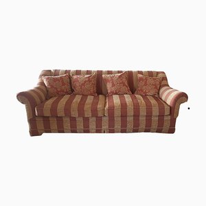 Kamelbraunes 2-Sitzer Sofa in Rot & Braun, 2er Set