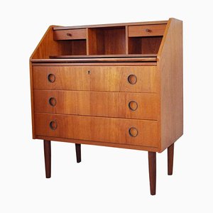 Secretaire moderno in teak, Scandinavia, anni '70