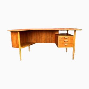 Boomerang Schreibtisch von Hans Hartl für Wk Möbel, 1950er