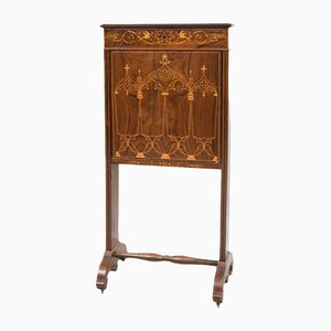 19th Century French Charles X Secretaire in Wood with Maple Inlays