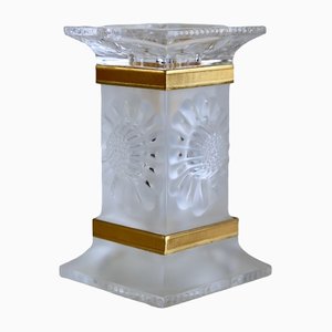 Kerzenhalter aus klarem Kristallglas von René Lalique für Lalique