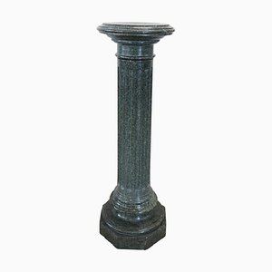 Antique Large Green Marble Column, Alps, 1880s
