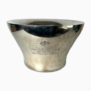 Secchiello per champagne grande Mid-Century placcato in argento di Champagne Piper Heidsieck