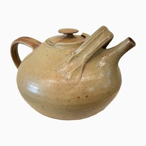 Mid-Century Teekanne aus Steingut