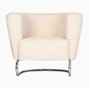 Functionalist Armchair in Boucle, 1930s