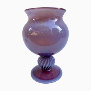 Vase mit Sockel aus Krakauer Glas, Polen, 1960er