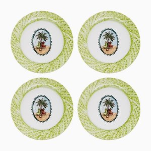Palm Bread Plates from Lithian Ricci, Set of 4