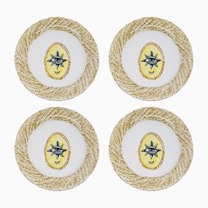 Eye Bread Plates from Lithian Ricci, Set of 4