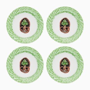 Assiettes à Pain en Pin de Lithian Ricci, Set de 4