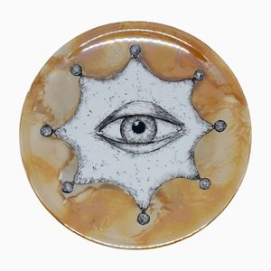 Octagon Eye Dinner Plate by Lithian Ricci