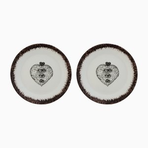 Eyes Dessert Plates by Lithian Ricci, Set of 2