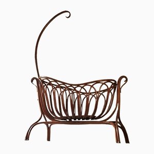 Letto da bambino curvo in faggio di Michael Thonet per Gebrüder Thonet Vienna GmbH, Vienna, 1904