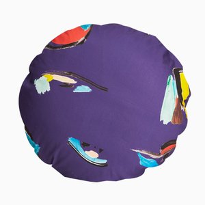 Purple Pod Circle Pillow by Naomi Clark for Fort Makers