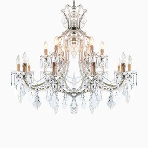 19 Lights Crystal Chandelier in the style of Marie Therese, 1950s