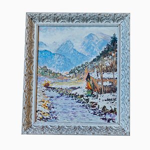 Saumoy, Paesaggio, Olio su tela, Incorniciato