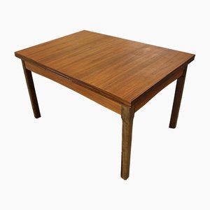Danish Dining Table in Walnut with 4 Pull-Out Tops