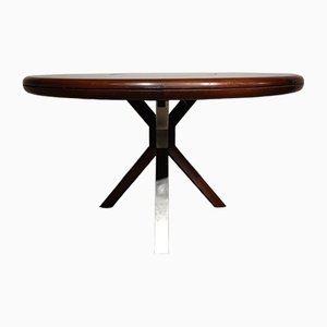 Round Dining Table in Metal & Wood