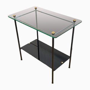 Vintage Console in Glass and Metal, 1960