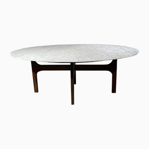 Vintage Dining Table with Marble Top