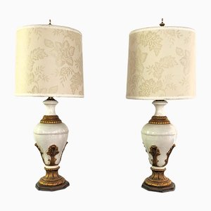 Vintage Table Lamps in Ceramic, Set of 2