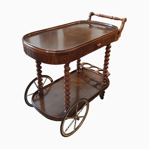 Serving Trolley with Wooden Frame