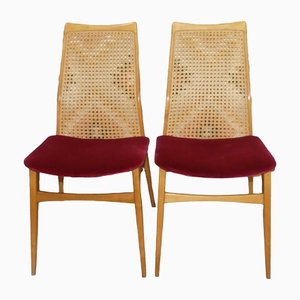 Velvet Chairs from Benze Seating Furniture, 1960s, Set of 2
