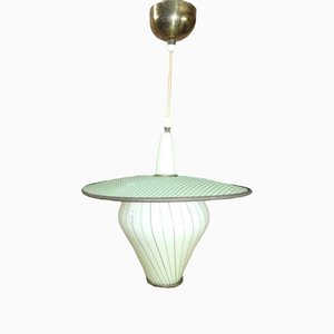 Mint Green Hanging Lamp, 1950s