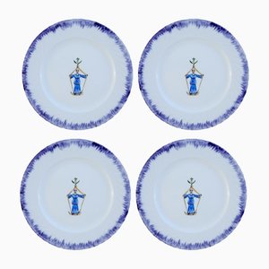P4 Dinner Plates by Lithian Ricci, Set of 4