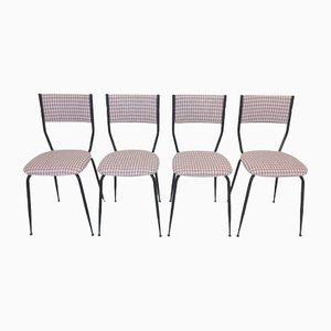 Italian Metal Dining Chairs, 1960s, Set of 4