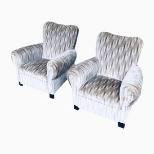 Set of Art Deco Armchairs, Belgium, 1940s