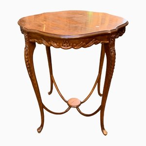 Antique Art Nouveau Carved Wooden Table