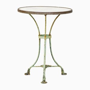 French Garden Table with Marble Top