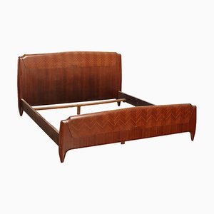 Brown Rosewood Bed, 1950s