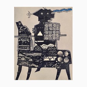 Max Papart, Blue Rider, 1965, Lithograph