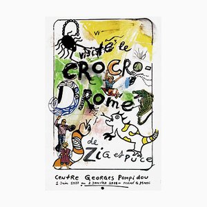 Jean Tinguely & Niki De Saint Phalle, Besuch des Zig und Puce Crocrodrome, Originalposter