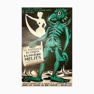 Vintage Original Poster, World Film and Fine Arts Festival of Belgium by Felix Labisse, 1947