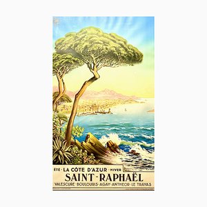 Vintage Original Poster, Saint Raphaël La Côte d'Azur, Charles Morel De Tanguy, 1920s