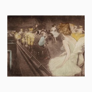 Richard Ranft, La répétition de ballet, 1900, Original Etching