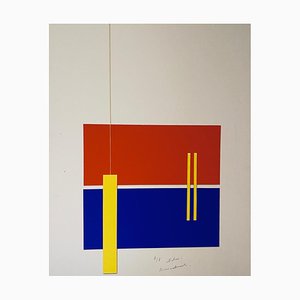 Albert Chubac, Abstract Composition, 1980s, France, Collage on Paper