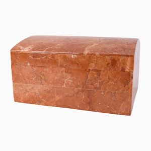 Postmodern Tessellated Stone Box in the style of Maitland Smith