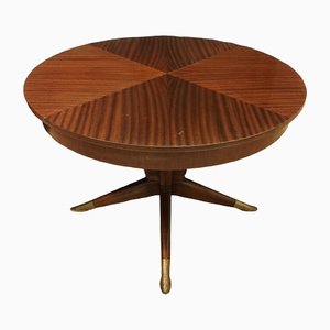 Mid-Century Round Wooden Dining Table