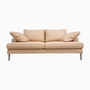 FSM Clarus 2-Seat Sofa in Apricot Leather from de Sede
