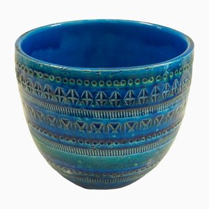 Rimini Blue Ceramic Bowl by Aldo Londi for Bitossi