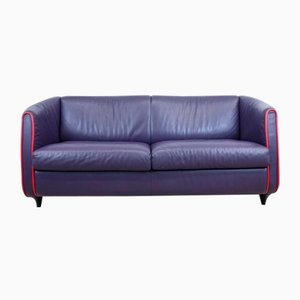 Modernist Purple Leather Sofa from de Sede