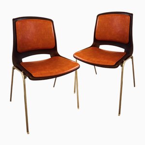 Beistellstühle aus Polyurethan & Chrom von Stål & Stil, Norwegen, 1970er, 2er Set