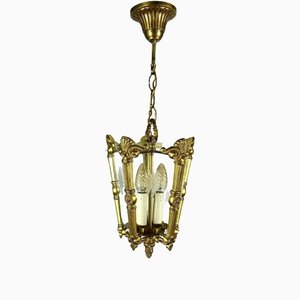 Antique Lantern in Cut Glass and Gilt Bronze, 1920s