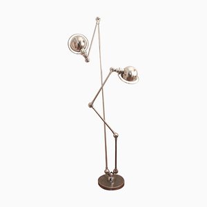 Lampadaire Industriel à 2 Lampes par Jean-Louis Domecq pour Jieldé, 1950s