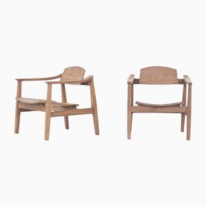Brazilian Solid Rosewood Armchairs, 1960, Set of 2